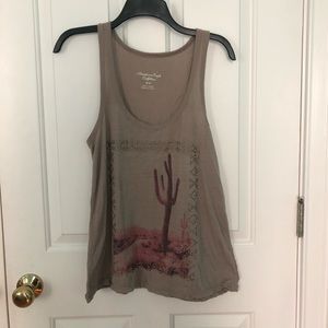 American eagle desert graphic tank